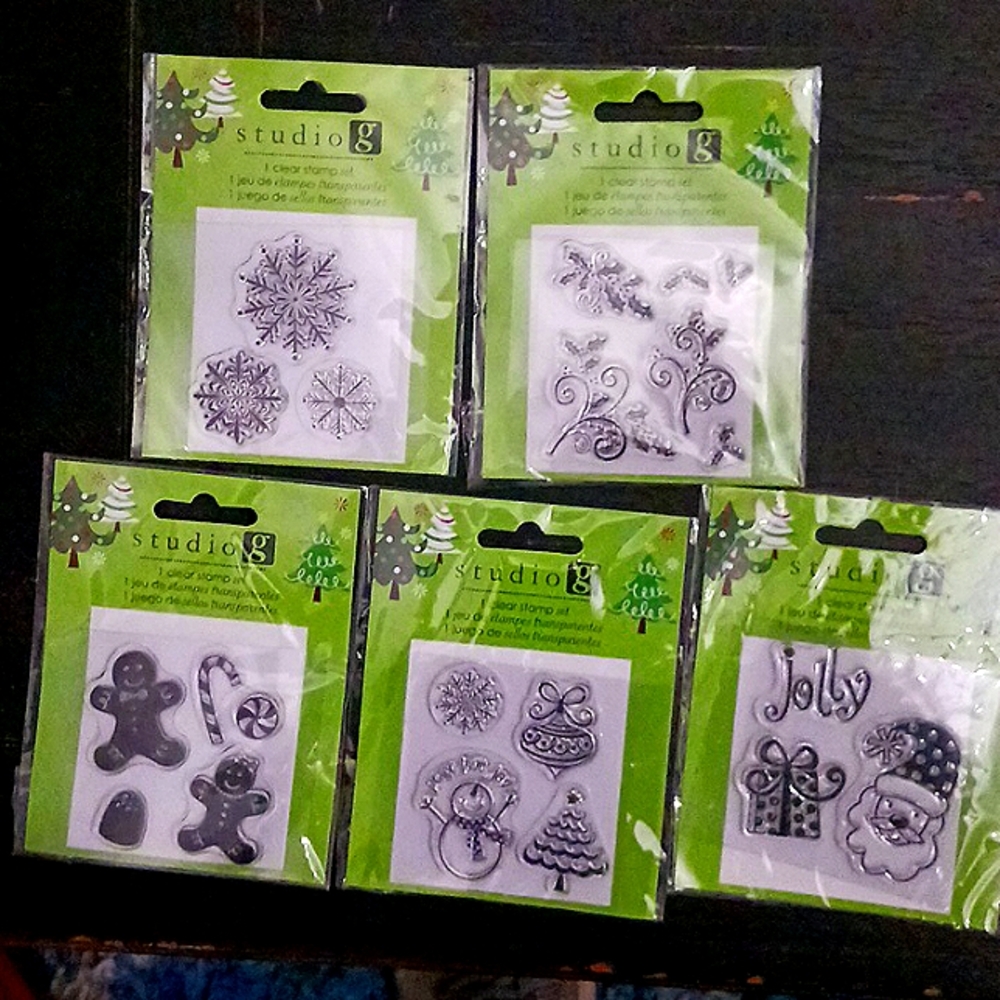 🔹️5 packs of Studio g Clear stamp sets
